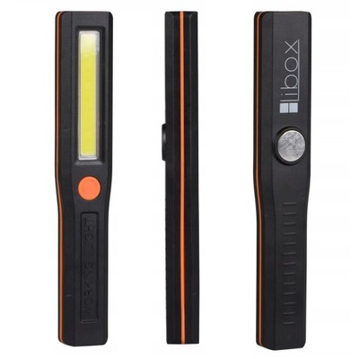 LATARKA WARSZTATOWA LED LAMPA GARAŻOWA Z MAGNESEM ABS NA BATERIE 3xAAA