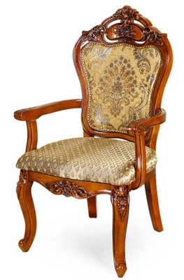 Stylowy FOTEL krzesło z podłokietn. barok 77641