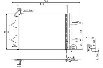 Конденсатор радіатор кондиціонера nissens +gratisy фото №1