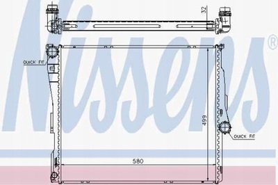 NISSENS NISSENS 60803A CHLODNICA, SISTEMA DE REFRIGERACIÓN DEL MOTOR  