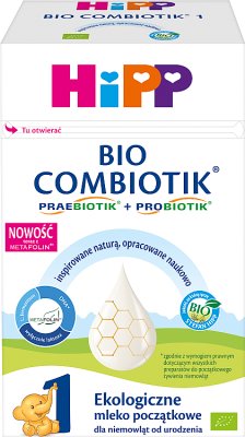 HIPP 1 BIO COMBIOTIK, Ekologiczne mleko początkowe