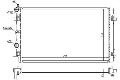 Nissens радиатор двигателя audi a1 фото №1