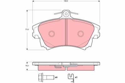 КОЛОДКИ ГАЛЬМІВНІ MITSUBISHI ПЕРЕД COLT 1,5 05-12 GDB3389