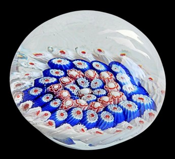 MURANO KULA SZKLANY PRZYCISK DO PAPIERU MILLEFIORI NR 14