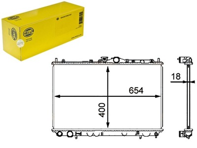 HELLA РАДИАТОР ДВИГАТЕЛЯ - СИСТЕМА ОХЛАЖДЕНИЯ ДВИГАТЕЛЯ