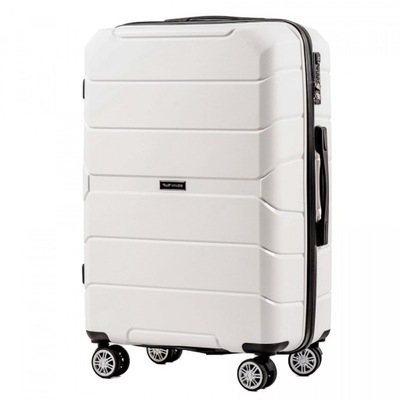 PP05, Średnia walizka podróżna Wings M, White - POLIPROPYLEN