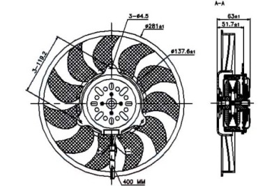 Nissens вентилятор радиатора audi a6, a6 allroad 2 фото №1
