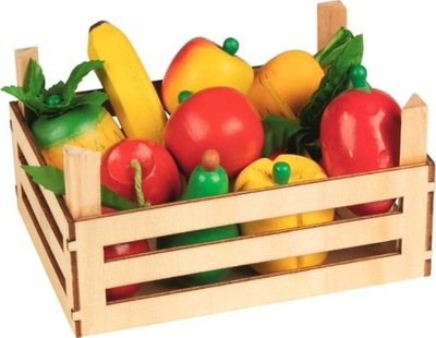 Owoce i warzywa w skrzynce do zabawy 10 el. Goki