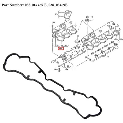 038103469E КРИШКИ КЛАПАНІВ ДВИГУНА УЩІЛЬНЮВАЧ ДЛЯ VW VOLKSWAGEN BEETL~0177