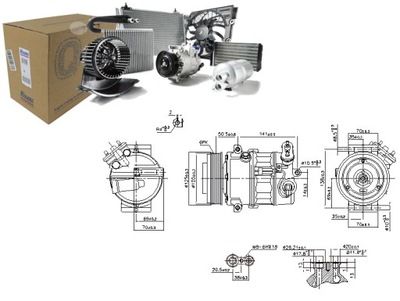 KOMPRESORIUS KONDICIONAVIMO OPEL INSIGNIA A INSIGNIA A COUNTRY SAAB 9-5 