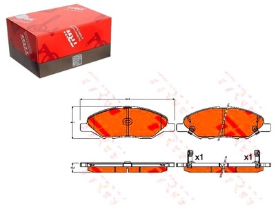 Trw гальмівні колодки гальмівні nissan перед tiida 07- фото №1