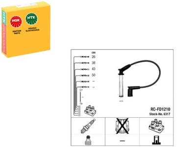 Провода зажигания ford 1,3 1,6 fiesta v ka ngk фото №1