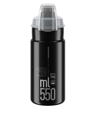 BIDON ELITE JET PLUS 550ml BLACK GREY