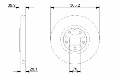 BOSCH ДИСКИ ДИСКОВЫЕ ТОРМОЗНОЕ 2SZT. ПЕРЕД ALFA ROMEO 159 BRERA GIULIETTA фото