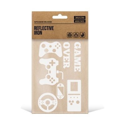 Naprasowanka odblaskowa na odzież GAME OVER