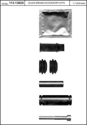 КОМПЛЕКТ РЕМОНТНЫЙ. СУППОРТА ТОРМОЗА QUICK BRAKE 1131362X