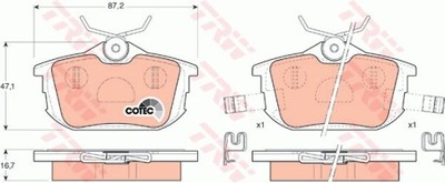 PADS BRAKE REAR MITSUBISHI COLT 06-/VOLVO S40  