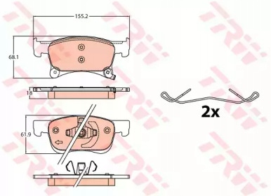 ZAPATAS DE FRENADO OPEL CORSA E 14- PARTE DELANTERA  