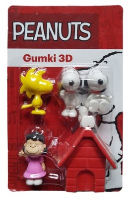 Zestaw gumek figurki SNOOPY 3D gumka do ścierania