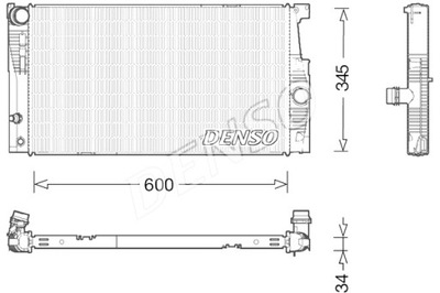 DENSO РАДІАТОР ДВИГУНА ВОДИ BMW 5 F10 5 F11 2.0 10.10-02.17