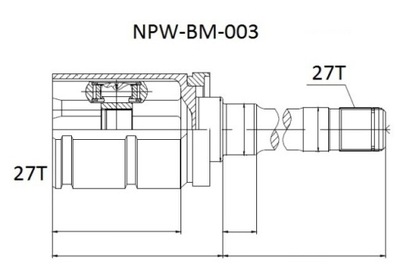 ШАРНИР ВНУТРЕННИЙ ПРАВАЯ BMW X5 E53 3.0 ATM 2000-