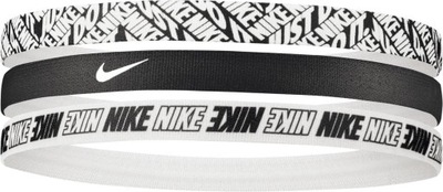 1szt Opaska na głowę NIKE PRINTED HEADBANDS Czarna