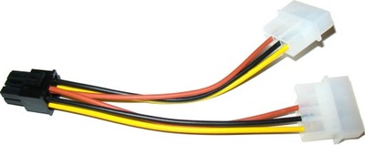 Adapter zasilania 2 x Molex na PCI-Express 6-pin