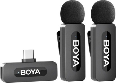 MIKROFONY KRAWATOWE BOYA BY-V20 USB-C NA KLIPS KLAPOWE DO SMARTFONA PRO