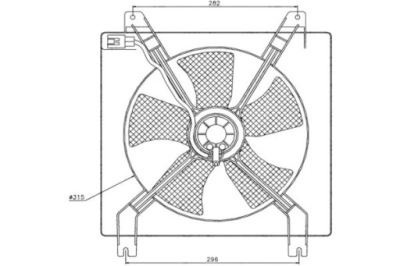 Вентилятор радиатора chevrolet lacetti 1.6i 05 фото №1