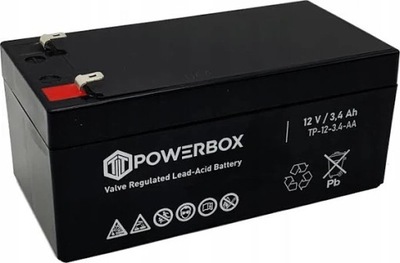 Akumulator Powerbox VRLA AGM 12V 3.4Ah