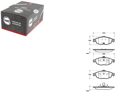 Тормозные колодки тормозные chrysler sebring 01-07 a.b.s. фото №1