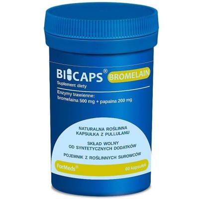 BICAPS ForMeds BROMELAINA PAPAINA Enzymy Trawienne