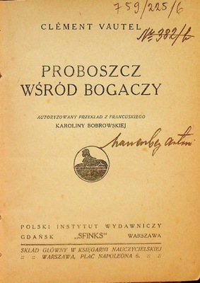 Proboszcz wśród bogaczy 1926 r