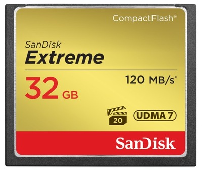 KARTA PAMIĘCI SANDISK EXTREME CF 32 GB 120/85 mB/s