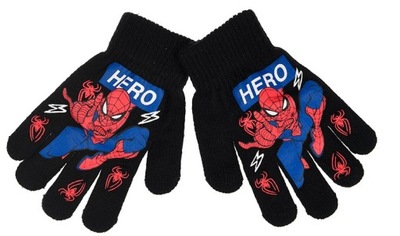 Czarne rękawiczki dla chłopca Spider - Man