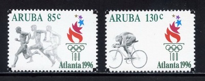 Aruba 1996 Znaczki 178-9 ** sport igrzyska olimpijskie Olimpiada kolarstwo