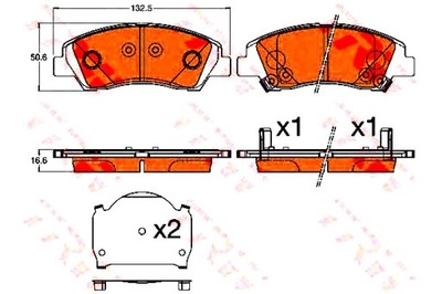 TRW КОЛОДКИ ГАЛЬМІВНІ HYUNDAI I10 1.0 (IA)