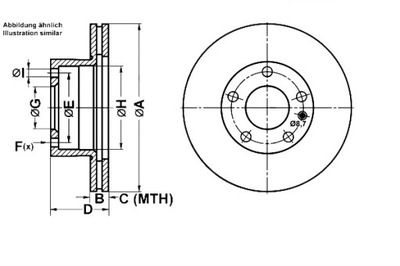 ATE DISCOS DE FRENADO 2SZT. BMW 5 (E12) 6 (E24) 7 (  