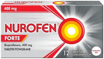 NUROFEN FORTE ibuprofen 400 mg gorączka 12 tabl