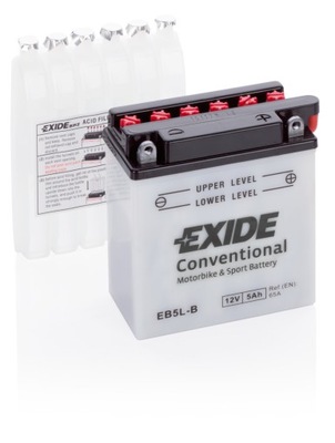 АККУМУЛЯТОР МОТОЦИКЛЕТНЫЙ EXIDE YB5L-B 12V 5AH 65A