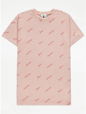 GEORGE Sukienka t-shirtowa z napisami r 158-164 cm