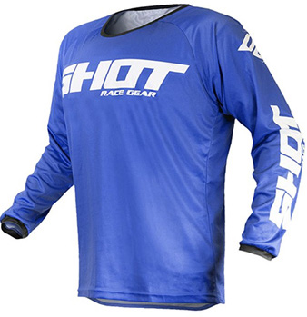 SHOT RACING KOSZULKA CROSS ENDURO JERSEY RAW COLOR AZUL XL  