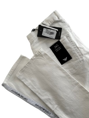 EMPORIO ARMANI jeansy białe męskie W32, L32