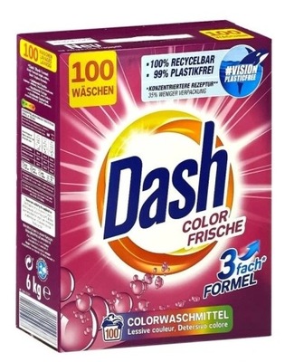 Dash 6kg Color Frische 100 prań Proszek do Prania Niemiecki DE
