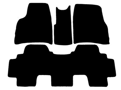 ALFOMBRILLAS NEGRAS PARA CITROEN C8 2002-2013R 2 RZEDY  