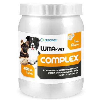 EUROWET WITA-VET Ca/P=1,3g do 25kg 400 tabl