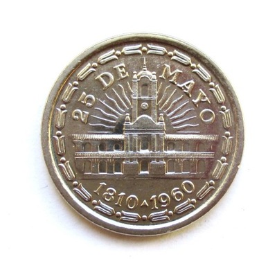 1 Peso 1960 r.- Argentyna 150 rocznica Rewolucji Majowej