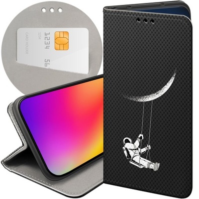 ETUI Z KLAPKĄ DO REALME C21Y / C25Y WZORY KOSMOS FUTERAŁ POKROWIEC CASE