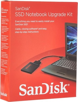 SANDISK NOTEBOOK UPGRADE KIT SDSSD-UPG-G25 INSTALACJA SANDISK SSD