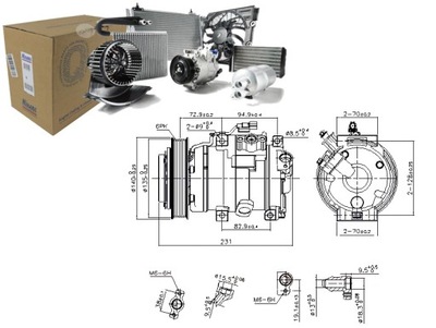 COMPRESOR DE ACONDICIONADOR ACURA MDX HONDA ODYSSEY CONTROL REMOTO 3.5 3.7 09.05-  